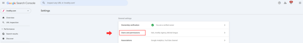Postup search console 2.krok