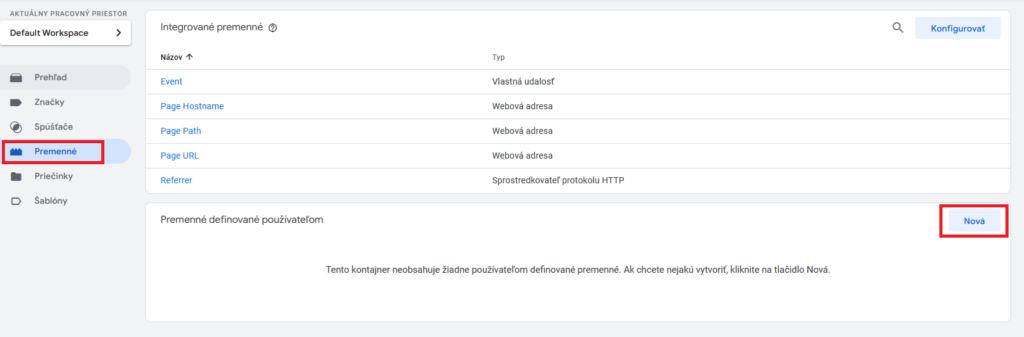 vytvorenie premennej na odstránenie query parametrov