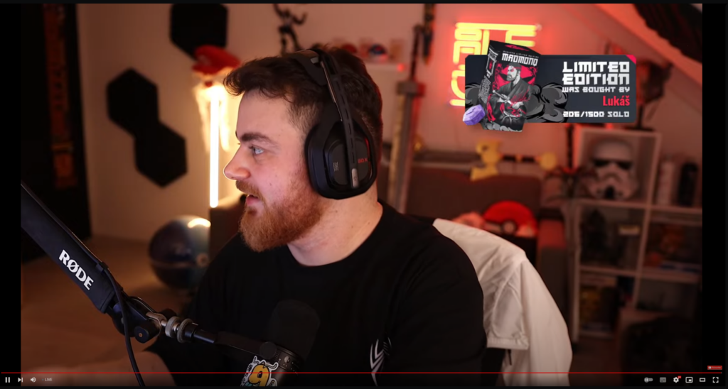streamer Duklock a jeho využitie interaktívnej funkcie značky Madmonq