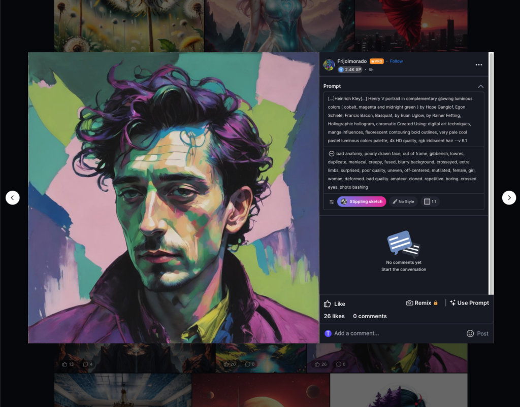 ukážka nástroja Gencraft