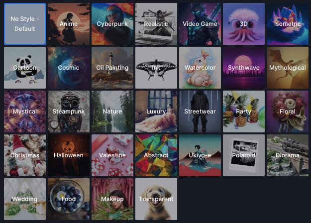 ukážka nástroja Gencraft