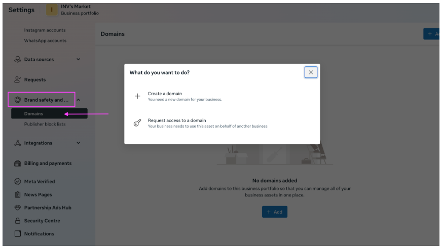 Meta Business Portfolio